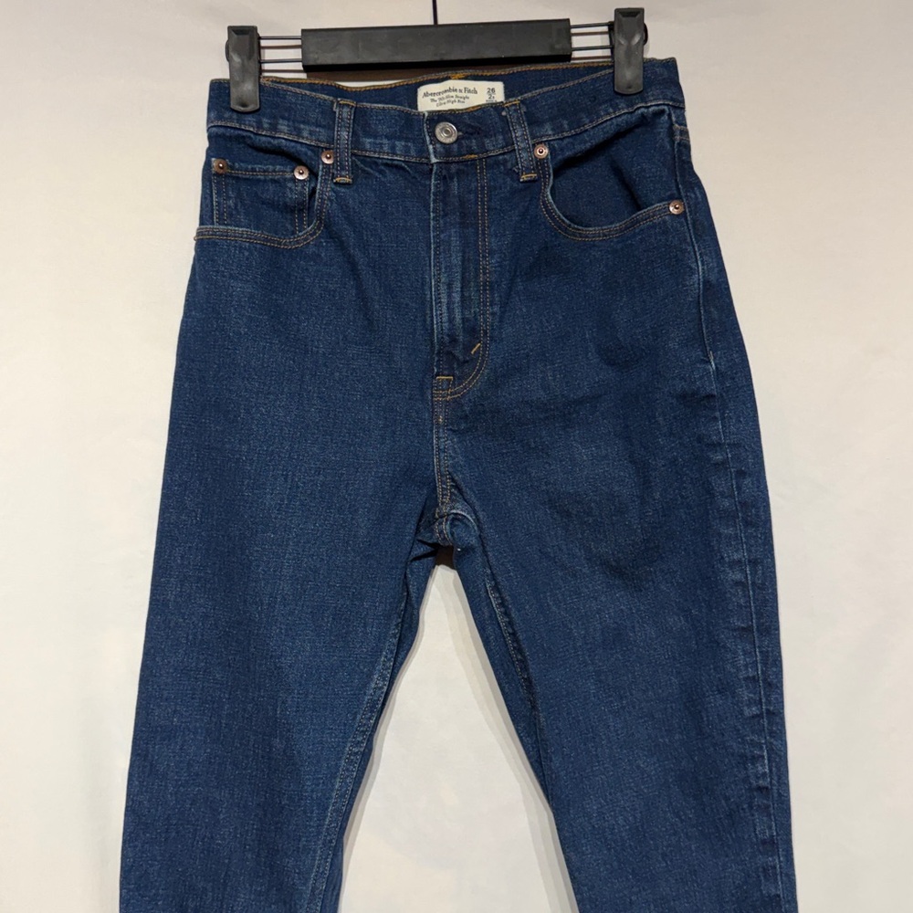Abercrombie & Fitch The ‘90s Slim Straight Ultra High Rise Curve Love Jeans 26 - Picture 2 of 10